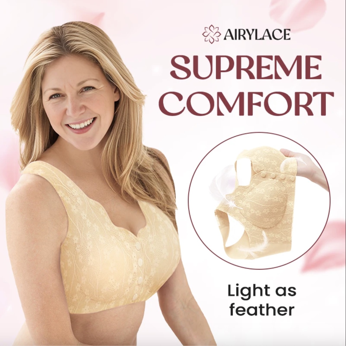 AiryLace - Zero Feel Lace Full Coverage Front Closure Bra